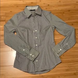 H&M shirt for women S size Gray & White Stripes